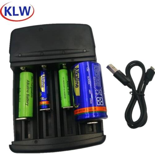 Smart LED Display LR8 A LR6 AA LR03 AAA LR61 AAAA LR14 C LR20 D Disposable Alkaline Rechargeable Battery Charger for Toy Electri