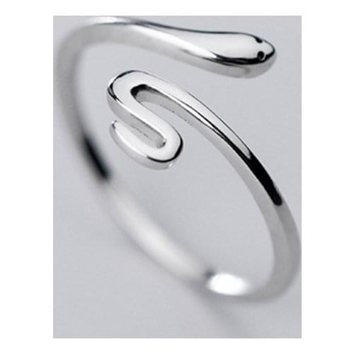 925 Sterling Silver For Women Snake Pinkie Midi Knuckle Adjustable Ring A3105