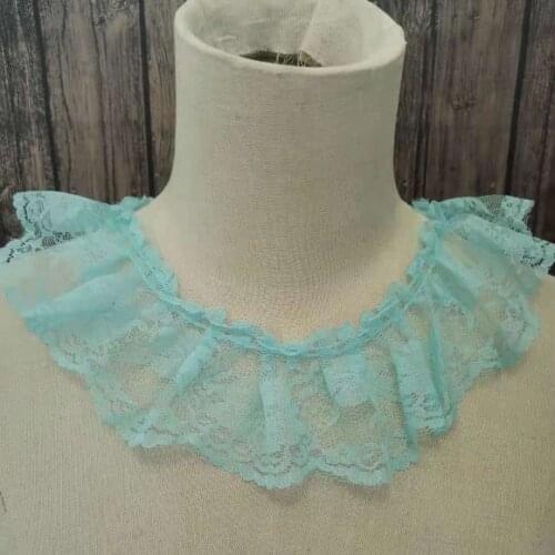 1Yards Embroidery Lace Tulle Guipure Green Pink Blue Ribbon Trim 6cm Lace Fabric Wedding Dress Clothes Diy Sewing Crafts LT35