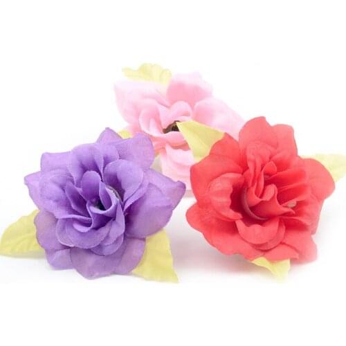 120pcs 4cm Mini Silk Artificial Rose Flower Heads For Home Wedding Decoration Handmade DIY Kiss Ball Scrapbooking Craft