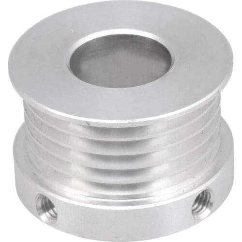 31mm Diameter Silver V-Type Belt Pulley 5 Slots 14mm Inner Hole Diameter