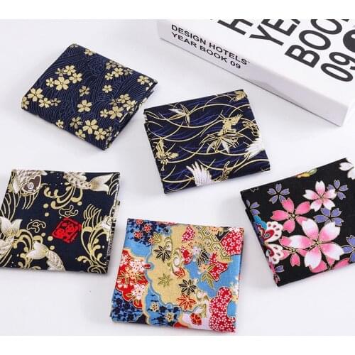 5 Pieces/Set Flower Pattern Patchwork Cloth Japanese Style for Household Sewing Supplies Multi Purpose DIY Handmade Accessories