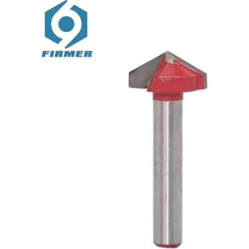 6x16x120° Woodworking trimming machine chamfering drill bit trimming head 45 degrees chamfering trimmer V-head tungsten steel