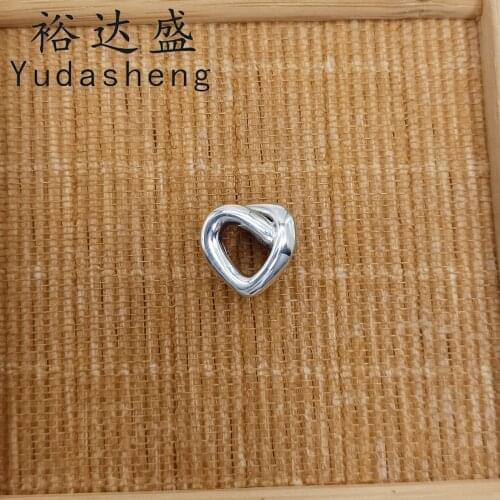 925 Sterling Silver Knotted Heart Charm Mothers Day Gift Beaded (express Your Emotions In A Fashionable Posture)