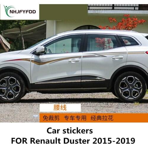 FOR Renault Duster 2015-2019 car stickers door waist line garland Duster off-road stickers modified decals