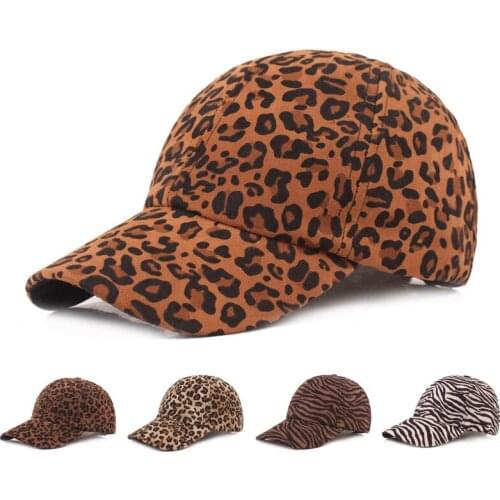 Leopard Print Cotton Casquette Baseball Cap Adjustable Snapback Hats for Men and Women 236