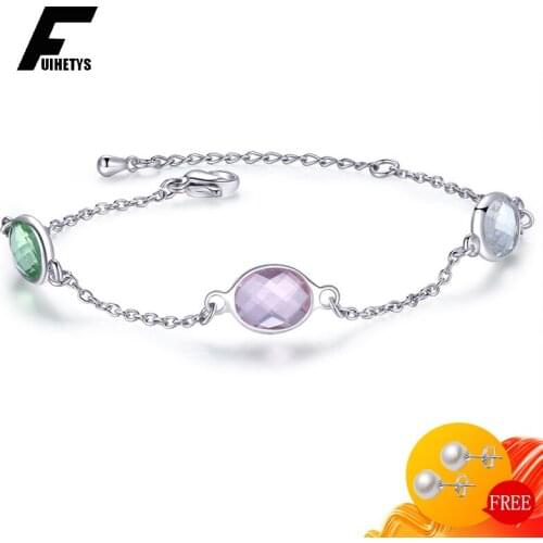 Fashion Bracelet 925 Silver Jewelry with Zircon Gemstone Accessories for Women Wedding Promise Party Gift Bracelets Wholesale