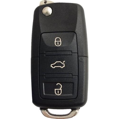 Car Remote Flip Key Shell 3 Button Keys Case Fob for Volkswagen For VW B5