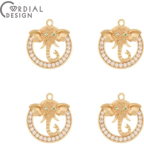 Cordial Design 50Pcs 18*20MM CZ Charms/Hand Made/Jewelry Accessories/Pendant/DIY Earrings Making/Jewelry Findings & Components