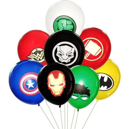 Disney Marvel Spiderman Hulk Captainamerica Iroman Superhero Theme Birthday Party Supplies Decoration Cartoon Figures Airglobos