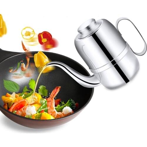 Stainless Steel Olive Oil Vinegar Dispenser bottle Seasoning Storage Container Condiment Jar For Cooking/Restaurant/BBQ