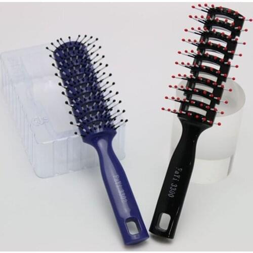 1pcs Two-color Ribs Comb For Long Hair Rolling Comb Air Cushion Airbag Massage Head Scalp Meridian Comb Salon Hair Styling Tool