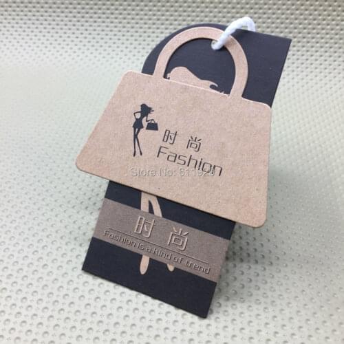 Customize shape cutting labels/clothing kraft paper hang tag/garment bag printed tags/cardboard tags/clothing label/trademark