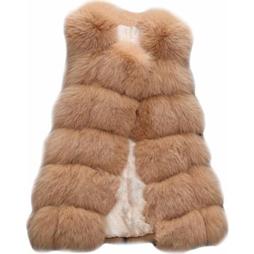 FOLOBE Womens' Autumn Winter Warm Faux Fur Vest Coat Fashion Jacket Vintage Outwear Waistcost Gilet WP016