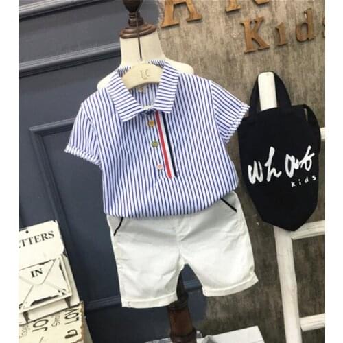 Hot Boys summer clothes sets children letter T-shirt pants kids handsome suits 2-6years