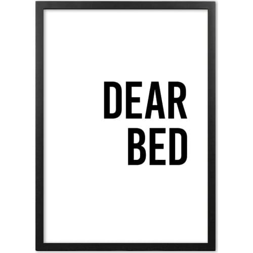 Dear Bed Quotes Nordic Style Print Wall Art Print paper Painting Nordic Posters And Prints Wall Pictures For Living Room Decor
