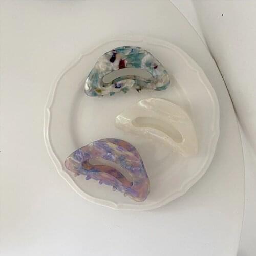 Korean Version Of The Retro Color Acetate Hand Clip Internet Name Personality Headband Back Hairpin Jewelry Gift