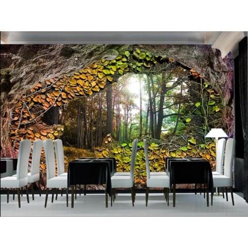 Beautiful scenery wallpapers forest wallpapers 3d three dimensional large background wall