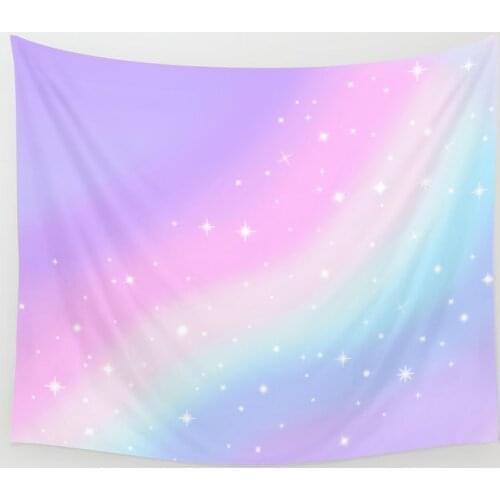 Kawaii Rainbow Magic Tapestry Background Wall Covering Home Decoration Blanket Bedroom Wall Hanging Tapestries for Living Room
