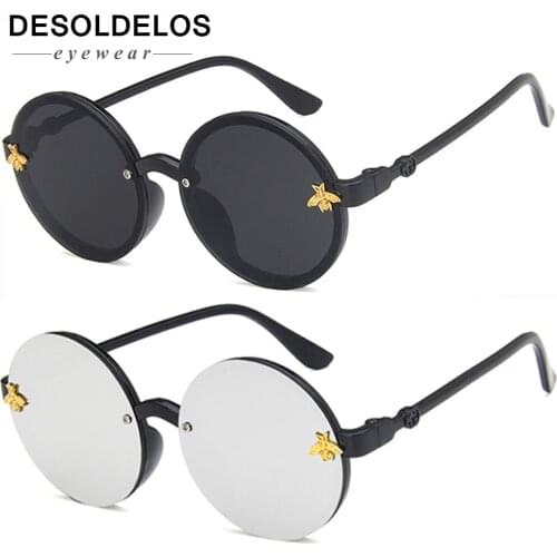 2019 new fashion brand kids sunglasses black retro childrens sunglasses UV protection baby sun glasses