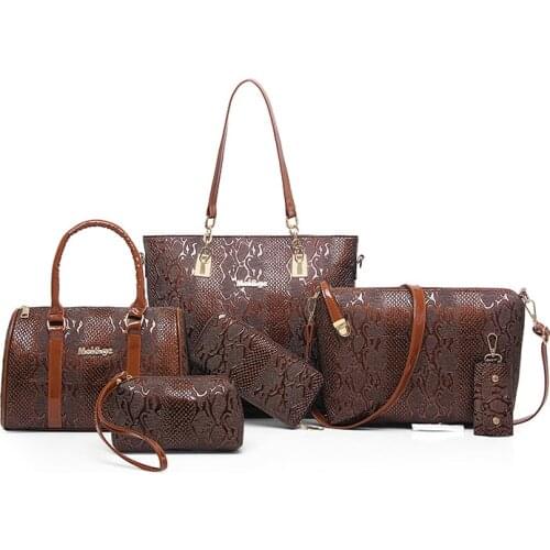 2020 New Serpentine 6 Pcs/set Handbags designer brand Women Bag Bulk Shoulder Bags Messenger Bag Retro handbag