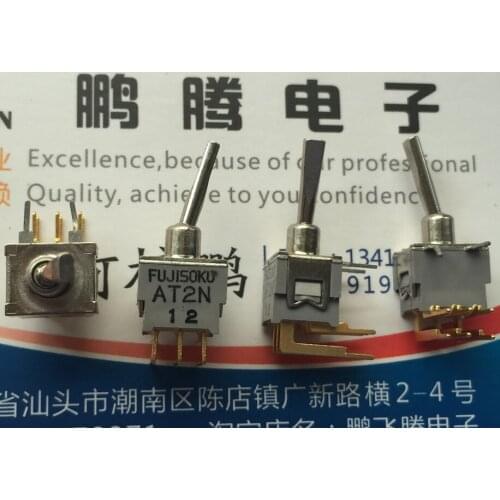 Original new 100% AT2N mini button switch 6pin 2gear bend head shake head shake rod