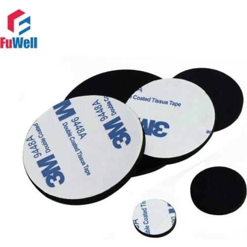 10pcs Black Rubber Flat Gasket Self-adhesive Plain Solid Sealing Ring Gasket 10mm~30mm OD NBR Cushion Flat Gasket Washer
