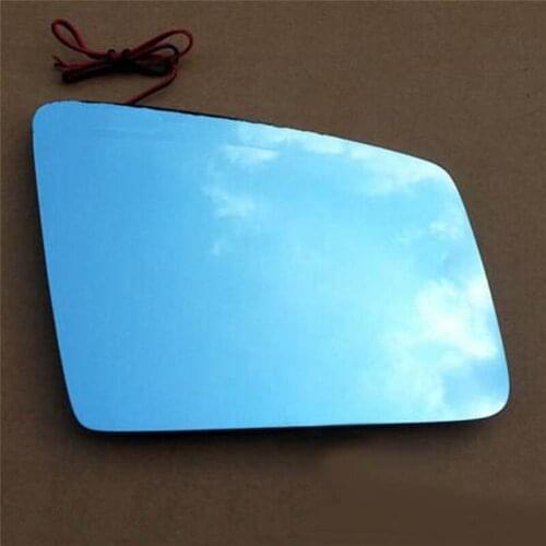 Blue Glass Wide Angle View Heated Anti Dazzle LED Turn Signal Side Rear View Mirror Glass For X204 GLK 300 260