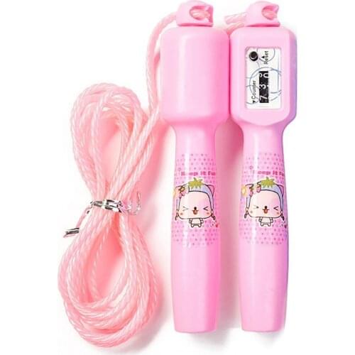 Skipping Rope Anti-slip Handle Cartoon Counting Adjustable Kindergarten Kids Body Building Skipping Jump Rope