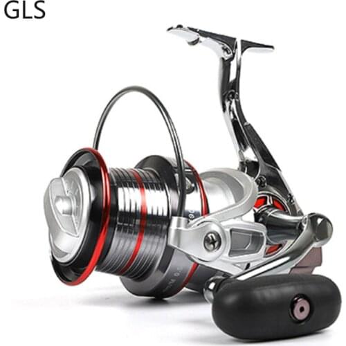 GLS Brand Silver/Coffee 14+1BB 9000 10000 12000 Series Spinning Fishing Wheel Gear Ratio 4.0:1 High-speed Carp Fishing Reel