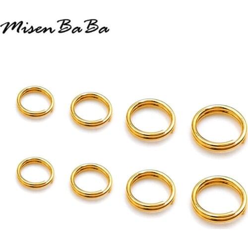 200Pcs/lot 3 4 5mm Stainless Steel key chains Open Jump Rings Double Loops Gold Color Split Rings Connectors For Jewelry Making