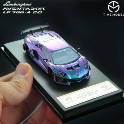 Time Model 1/64 LB LP700-4 Aventador 2.0 Super Racing Chameleon Die-cast Toy 1:64 Model Car Supercar Vehicle with Case