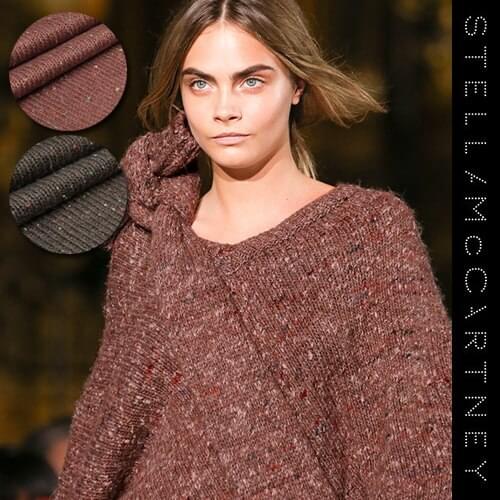 Knitted wool / polyester blended fabrics stretch coat synthetic fabrics wholesale wool cloth