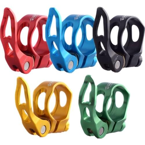 Aluminum Alloy 31.8mm 34.9mm Hollow Bicycle Seat Post Clamp Quick Release Clamps MTB Bike Lock Seatpost Clip Road Cycling