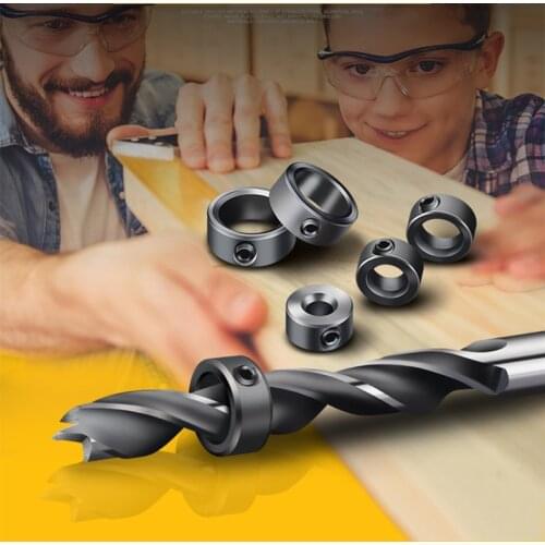 1PC Woodworking Drill Locator Drill Bit Collars Ring Positioner Drill Locator Wood Drill Bit 5-10mm Wood Depth Stop Ring