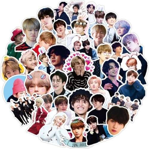 10/30/50pcs/Set Korea Kpop Singer Graffiti Stickers For Mobile phone cover Refrigerator Computer Guitar Car Motorcycle Notebook
