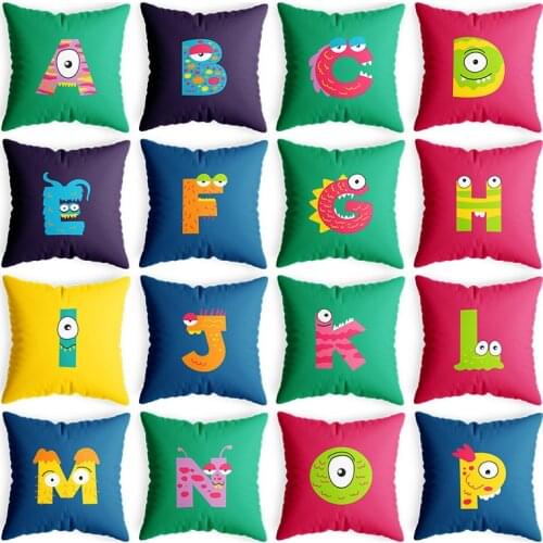 2Pcs Pillow Letters Pink Floral Decorative Cushions Pillowcase Polyester Cushion Cover Throw Pillow Decoration Pillowcover Sofa