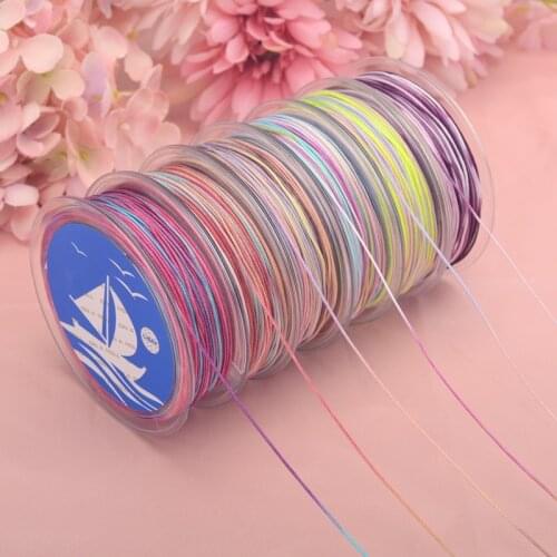 25M/Roll 0.8mm Multicolor Nylon Cord Thread Chinese Knot Cord Macrame Bracelet Braided String DIY Tassels Beading String Thread