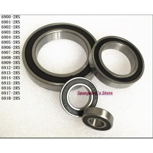 30pcs/Lot 6902-2RS 6902 RS 15x28x7mm Rubber Sealed Deep Groove Ball Bearing Miniature Bearing