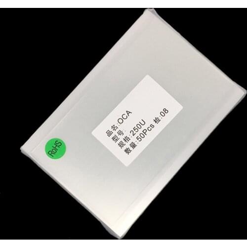 50pcs 250um OCA Optical Clear Adhesive For Samsung Galaxy S10 S10 plus Touch Glass Film OCA