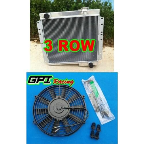 Aluminum Radiator +FAN For Toyota Land Cruiser FJ40 FJ45 Petrol GAS MT LandCruiser