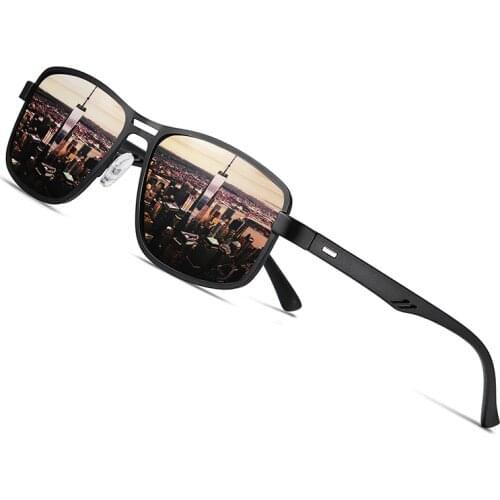AOFLY Brand 2020 Fashion Sunglasses Men Polarized Square Metal Frame Male Sun Glasses Driving Fishing Eyewear zonnebril heren