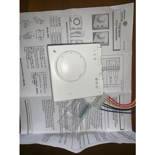 Johnson Controls heating and mechanical thermostat fan coil T125BAC-JSO
