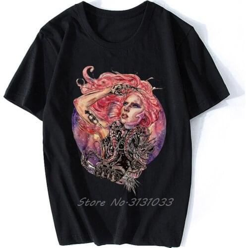 Lady Gaga Chromatica (Inspired) T Shirt Men O-neck Short Sleeve Tshirt Cotton Tees Streetwear