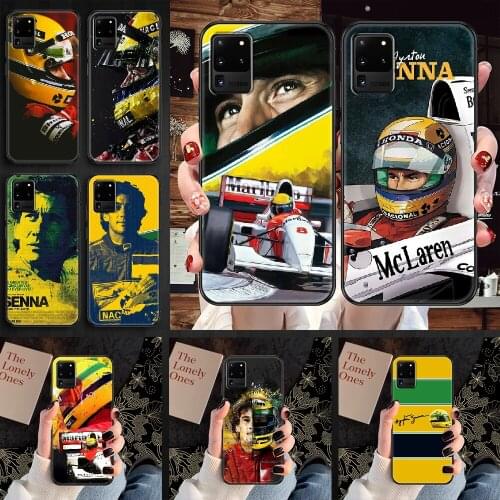 Racing Ayrton Senna Phone case For Samsung Galaxy Note 4 8 9 10 20 S8 S9 S10 S10E S20 Plus UITRA Ultra black pretty hoesjes tpu