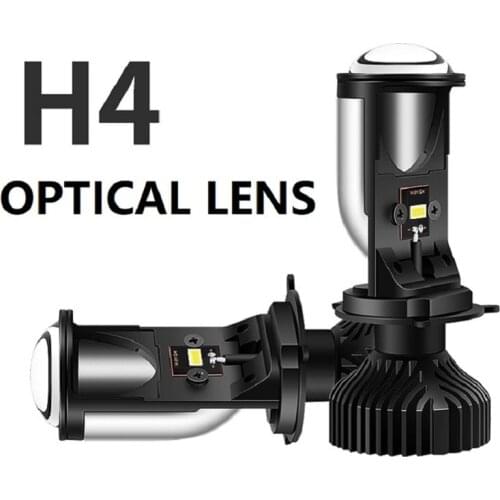 2 PCS Pair Lamp H4 LED Mini Projector Lens Automobles Bulb 20000LM Conversion Kit Hi/Lo Beam Headlight CanbusV