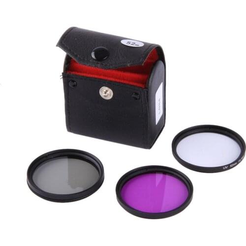 49mm 52mm 55mm 58mm 62mm 67mm 72mm 77mm Filter kit 49-72mm UV FLD CPL Lens Filter + bag for Canon Nikon Sony camera