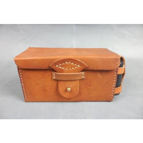WW2 WWII Imperial Japanese Arisaka Type 38 Leather Ammo POUCH WITH OIL BOTTLE