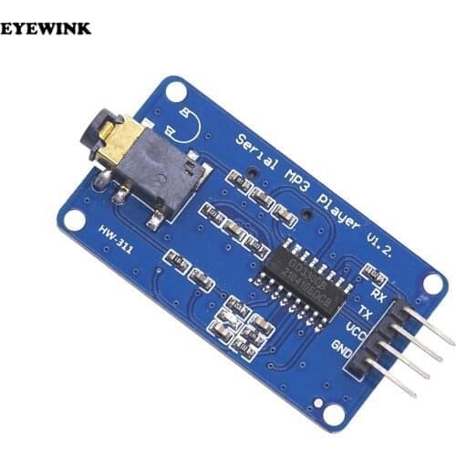 10pcs YX5300 UART TTL Serial Control MP3 Music Player Module Support MP3/WAV Micro SD/SDHC Card For Arduino/AVR/ARM/PIC