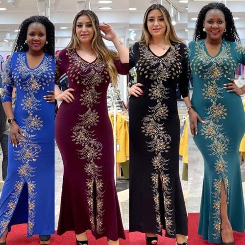 Muslim Fashion Separate Printed Dot Stitching Front Slit Commuter Plus Size Dubai Dress Abaya Dubai Turkey Muslim Lady Dress